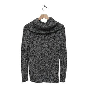 Peruvian Connection Baby Alpaca Silk Blend Gray Marled Turtleneck Sweater M